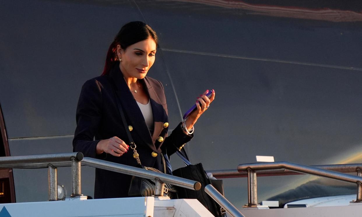 <span>Laura Loomer arrives in Philadelphia on Tuesday for the presidential debate.</span><span>Photograph: Chris Szagola/AP</span>