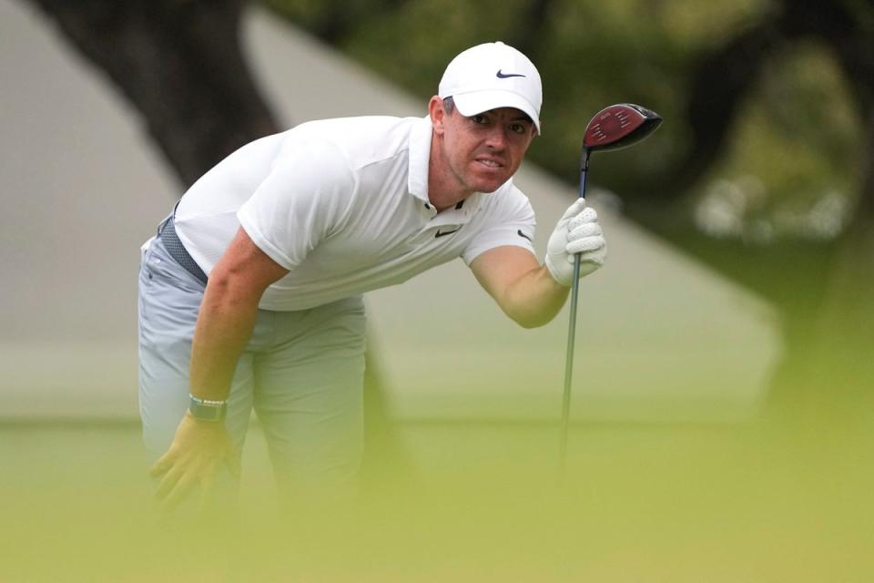 Rory McIlroy lost to Cameron Young on the first extra hole of their semi-final in the WGC-Dell Technologies Match Play (Eric Gay/AP) (AP)