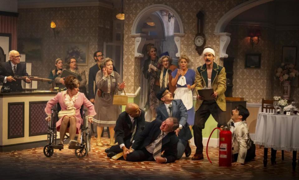 News Shopper: The play ends with Sybil returning from hospital to a fire, a bandaged Basil, the major with a gun and three hotel inspectors.