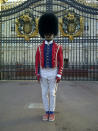 Celebrity photos: will.i.am really got into the Jubilee festivities last weekend and seemed pretty excited ahead of his performance at the Jubilee Concert. He tweeted this image of him standing outside Buckingham Palace dressed as a guard. He captioned it: “brit.i.am…I don't think ill ever be the same again...#iambritish” [sic] [Copyright: will.i.am]