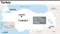 The early morning blast almost completely destroyed the police headquarters in the southeastern Turkish town of Cizre, just north of the Syrian border and close to northwestern Iraq