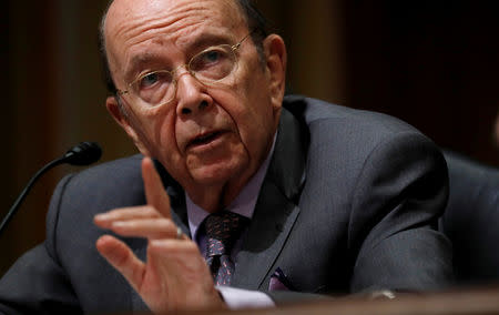 FILE PHOTO: U.S. Commerce Secretary Wilbur Ross testifies before a Senate Finance hearing on Capitol Hill in Washington, U.S., June 20, 2018. REUTERS/Kevin Lamarque/File Photo