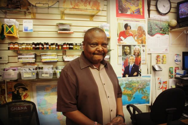 Titus Nzioki, in his store in Cincinnati (Alana Semuels)