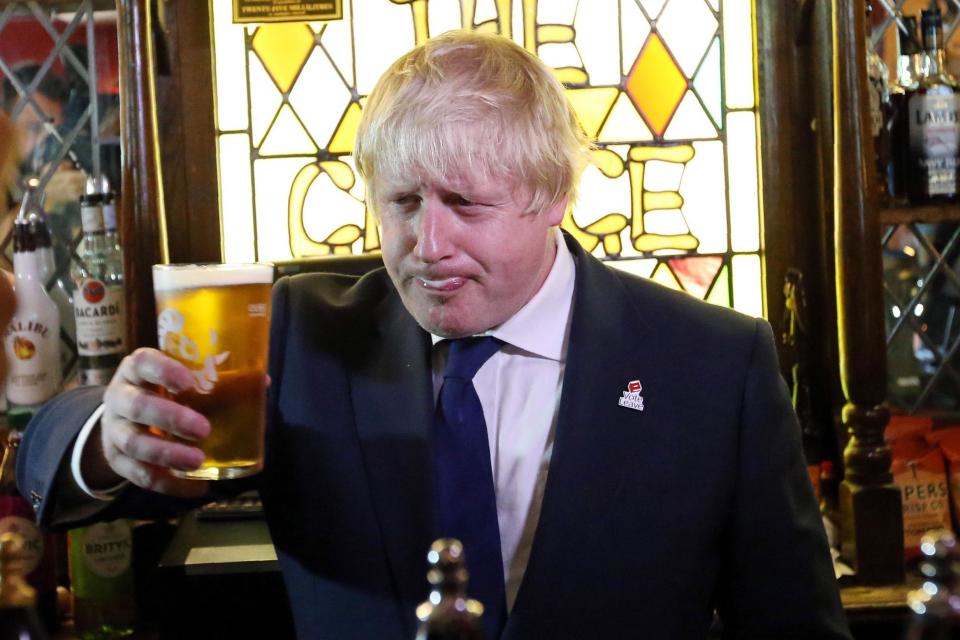 'Opportunity of a lifetime': The TV host said he decided to tamper with Boris Johnson's pint when he found himself holding it outside the gents: AFP/Getty Images file photo