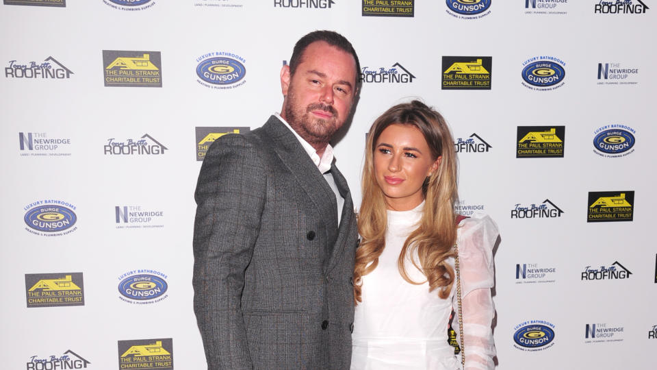 Danny and Dani Dyer host an Agony Aunt podcast together. (Photo by Keith Mayhew/SOPA Images/LightRocket via Getty Images)
