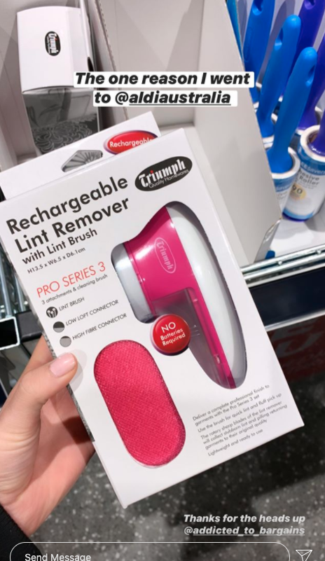 Aldi pink lint rechargeable remover