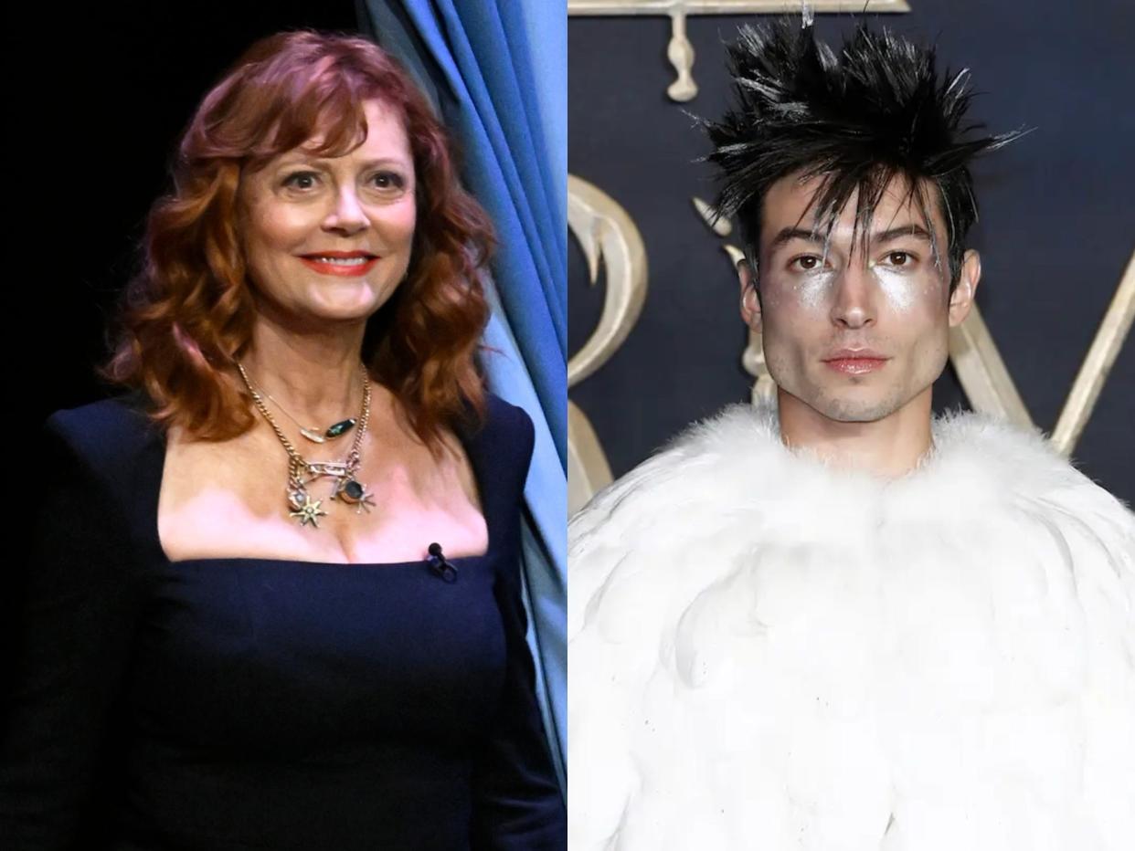 Susan Sarandon and Ezra Miller