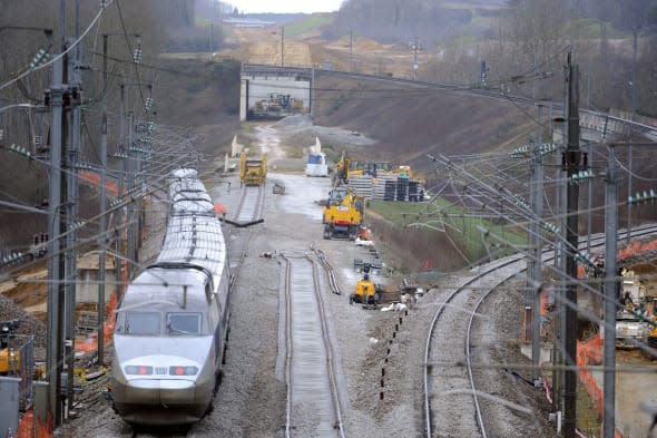 FRANCE-TRANSPORT-RAIL-LGV-CONSTRUCTION