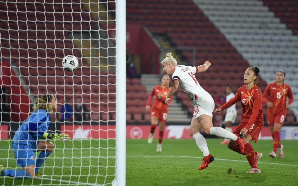 Beth England makes an instant impact, scoring minutes after coming on as a second-half substitute  - GETTY IMAGES