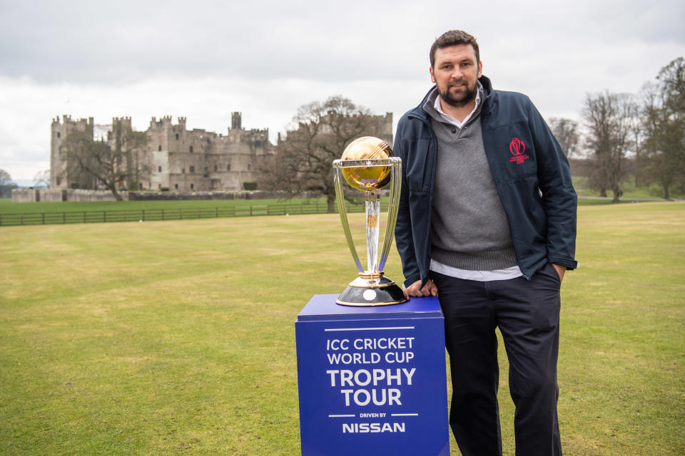 Steve Harmison launches the Cricket World Cup 2019 Mural in Durham, England