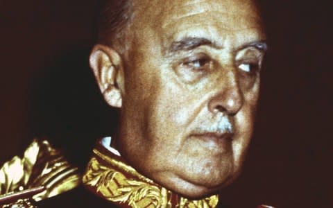 Generalissimo Francisco Franco ruled Spain. An estimated 500,000 people died in the civil war - Credit: AP Photo/file