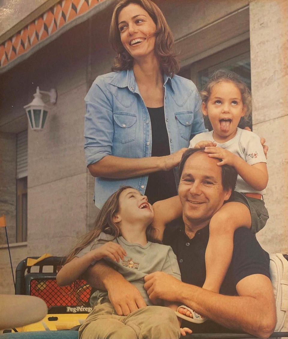 Gerhard Berger and Ana Corvo with their daughters Sara Maria and Heidi. (@heidiberger_ via Instagram)
