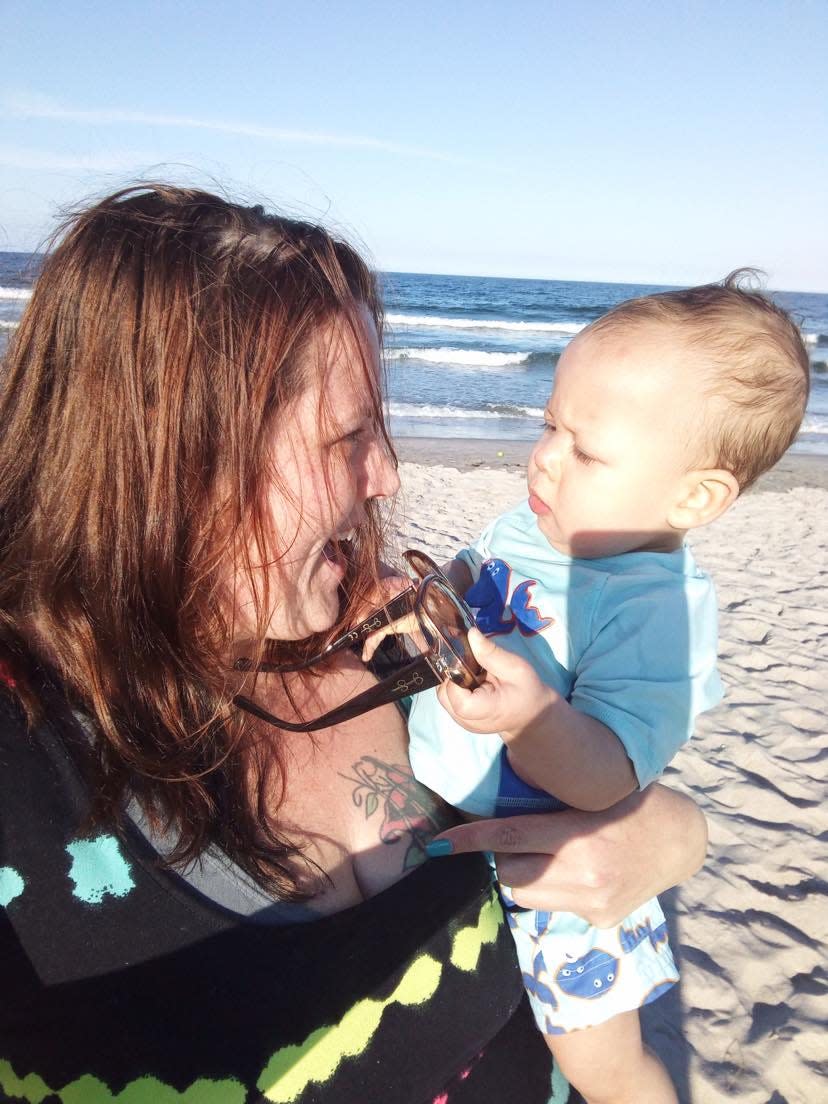 Rhonda Pattelena with her and Jeffrey Buchannan's 2-year-old son, Jaxson.