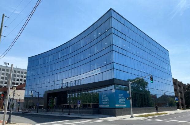 Vestcor's $19.4 billion in holdings include real estate. It helped finance construction of the new Fredericton office building at 140 Carleton and last year became a key tenant by moving its offices into the fourth floor. (Joe McDonald/CBC - image credit)