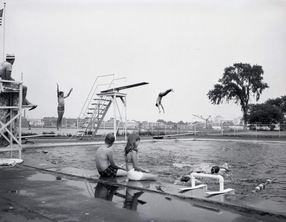This 1967 image of the Portsmouth municipal pool was taken by commercial photographer Doug Armsden of Kittery Point. His family has donated thousands of his photos to the Portsmouth Athenaeum since his death in 2009.