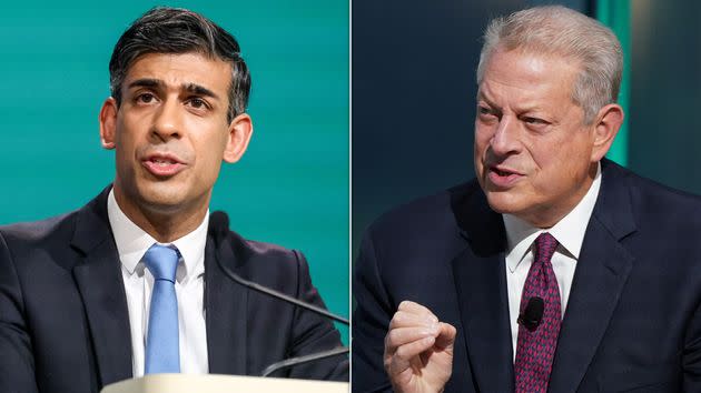 Rishi Sunak and Al Gore.