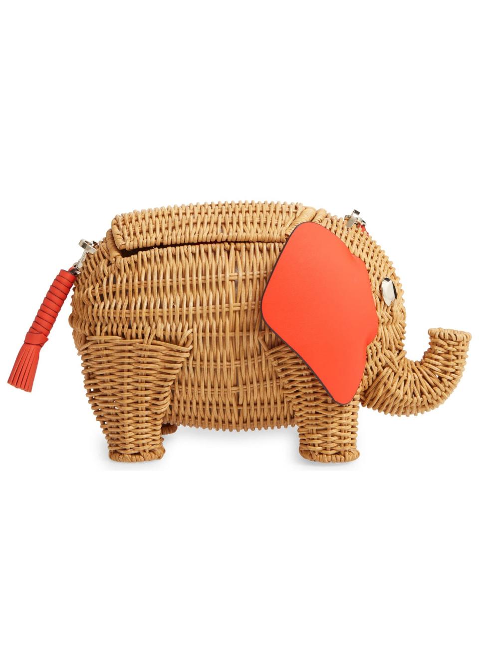 Kate Spade New York Tiny Wicker Elephant Crossbody Bag