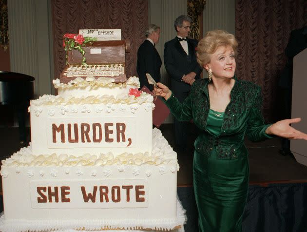 Lansbury at a party for the 100th episode of 