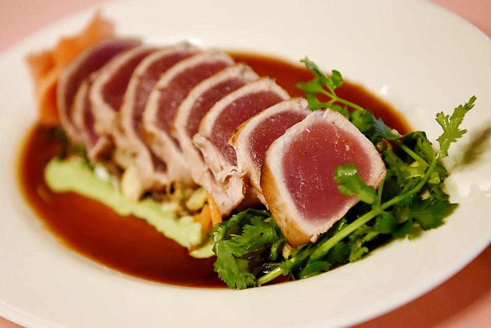 Pan-seared rare Ahi tuna at The Grand Cafe in Morristown