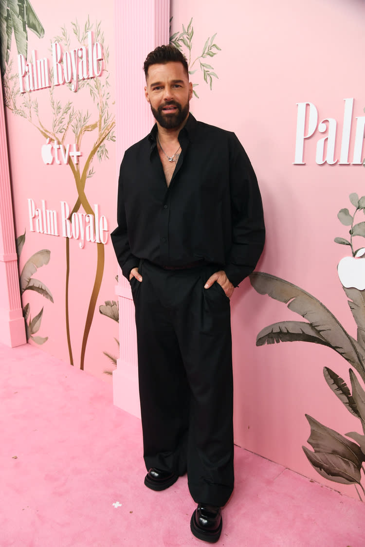 Ricky Martin at the premiere of Apple TV+'s "Palm Royale" held at the Samuel Goldwyn Theater on March 14, 2024 in Beverly Hills, California.