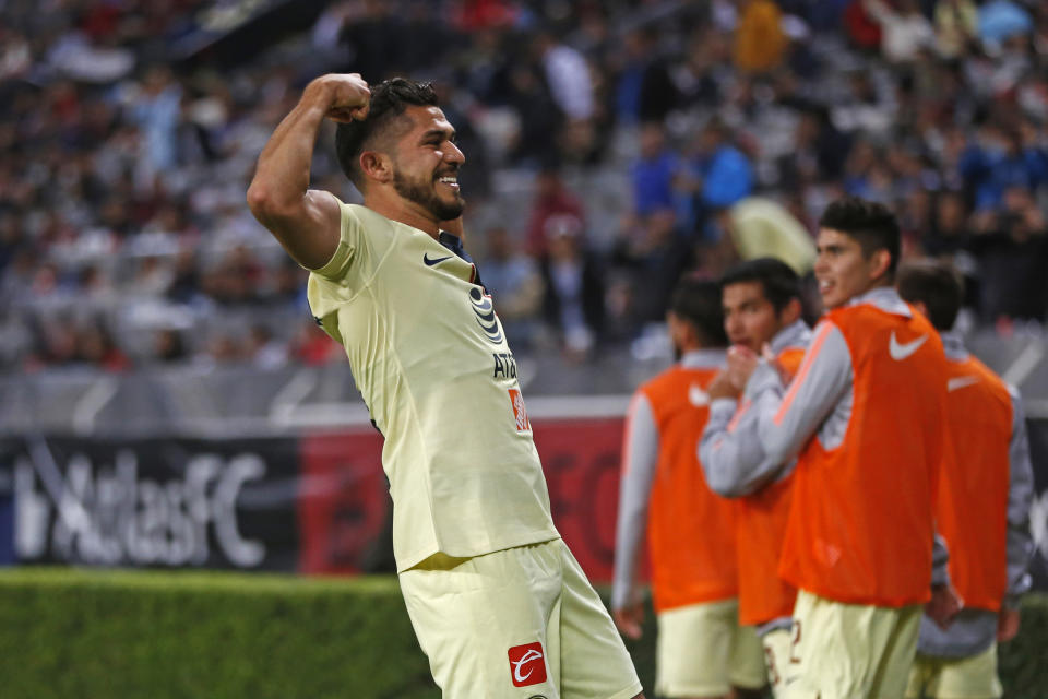 Henry Martín, jugador de América, abrió el marcador al minuto 58. / Foto: Cuartoscuro