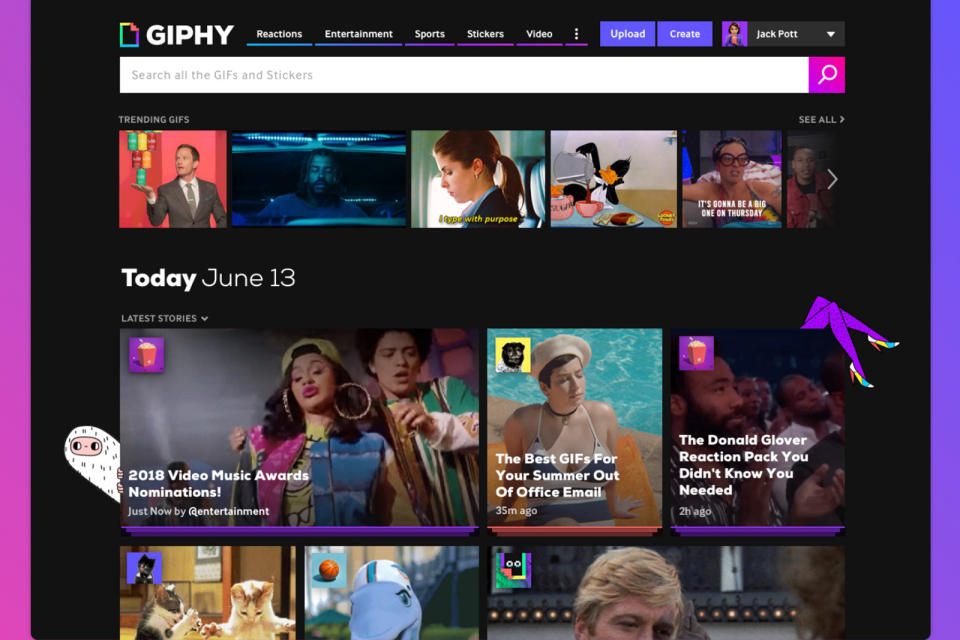 Giphy has been growing beyond its roots as a GIF warehouse, but you wouldn't