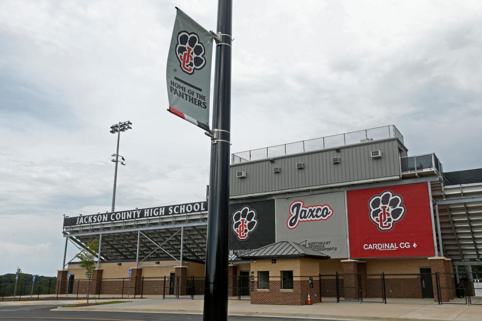 The new Jackson County High School football stadium on Saturday, Aug. 14, 2021.
