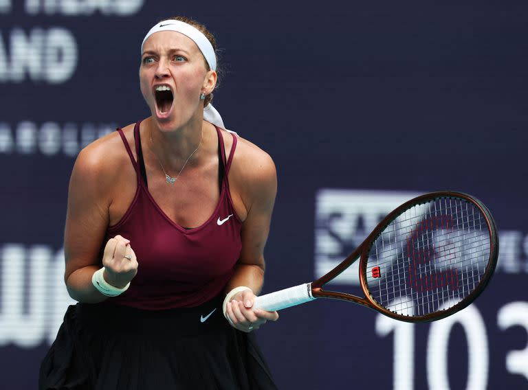 Petra Kvitova celebra su victoria en el Masters 1000 de Miami; es la segunda jugadora en actividad con más títulos