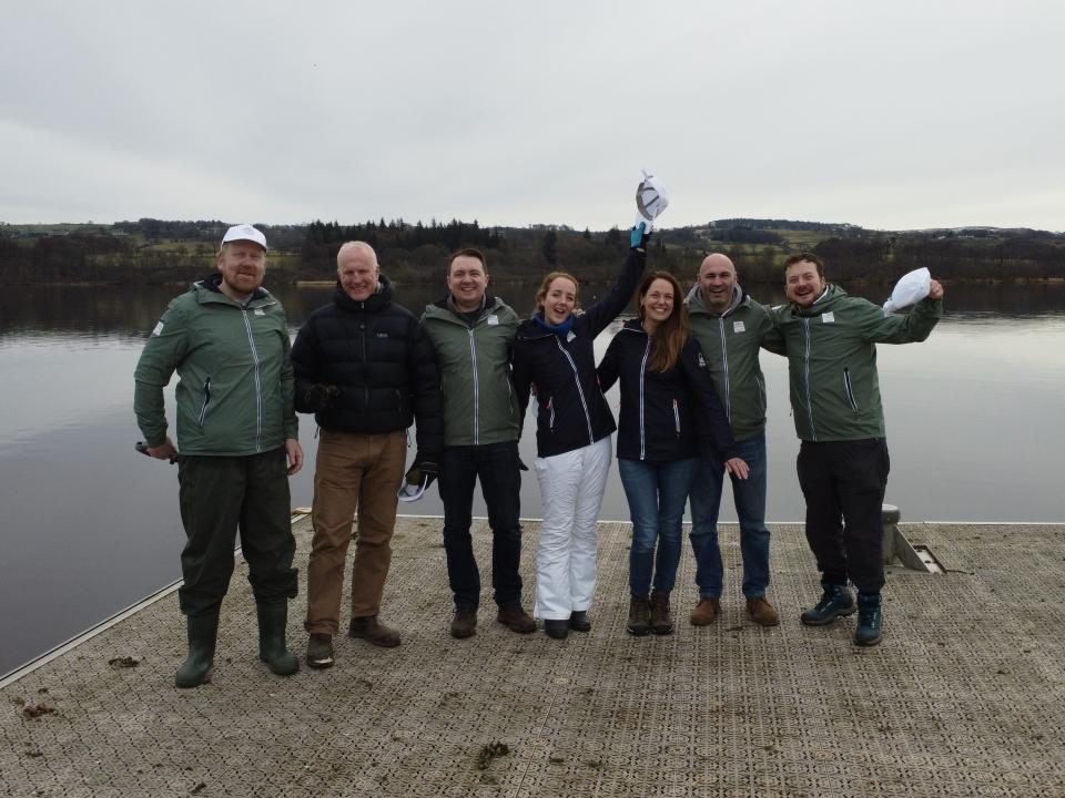 The Seaweed Generation team at the site of trials in Scotland, UK.