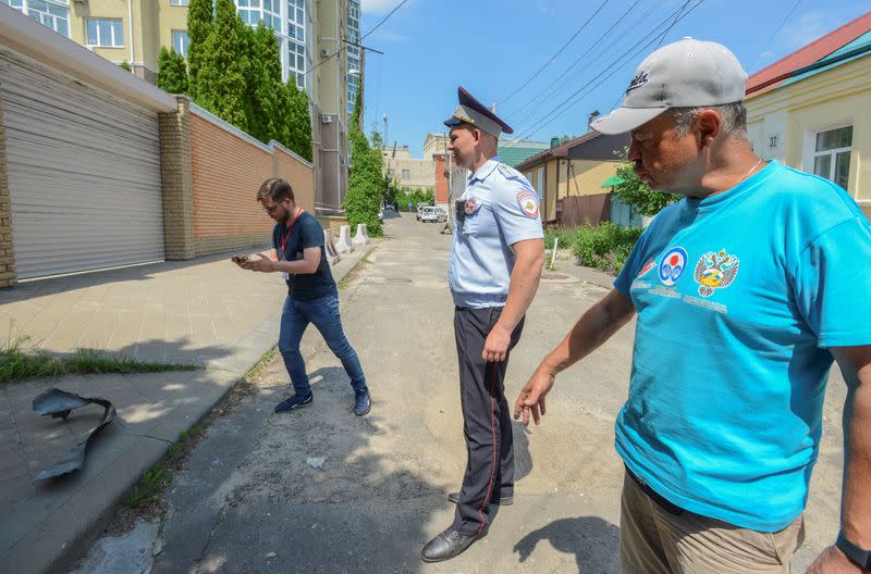 A drone reportedly hit a building in Voronezh