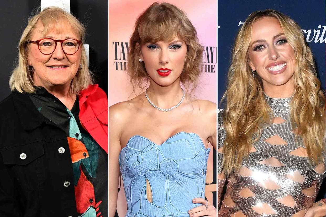 <p>Lisa Lake/Getty Images; John Shearer/Getty Images; Mindy Small/Getty Images</p> (L-R) Donna Kelce; Taylor Swift; Brittany Mahomes