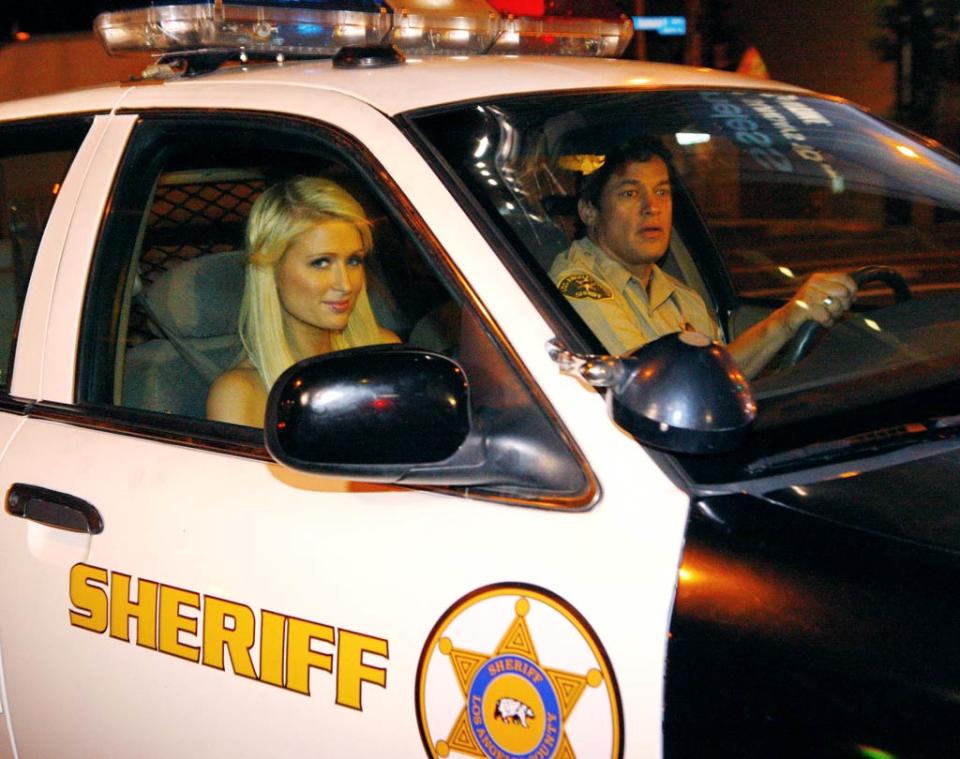 Paris Hilton In Sherriffs Car