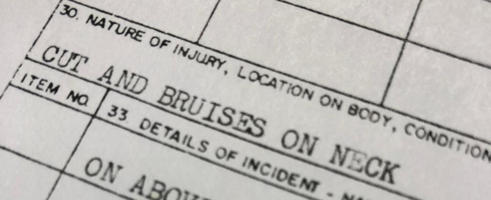 Detail from the police incident report of the September assault and rape of a Staunton woman.