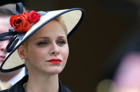 Princess Charlene attends the celebrations marking Monaco's National Day at the Monaco Palace November 19, 2016.. REUTERS/Eric Gaillard