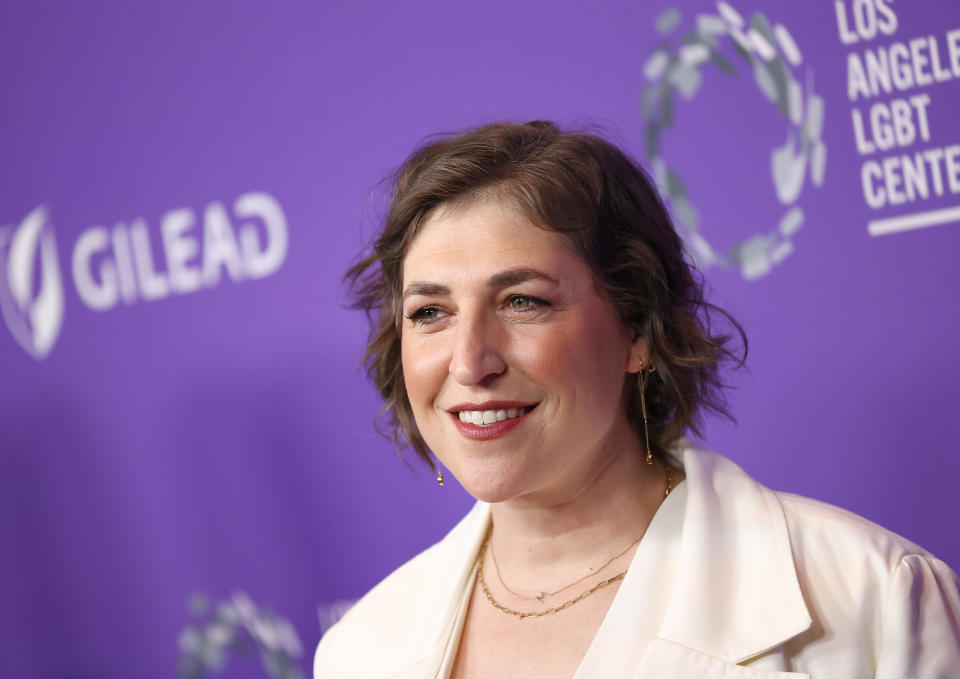 Mayim Bialik on April 22, 2023, in Los Angeles, California.  / Credit: Tommaso Boddi/Getty Images for Los Angeles LGBT Center