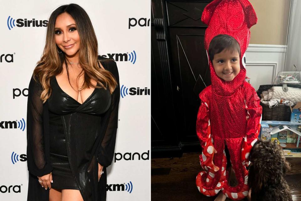 <p>getty, Snooki/instagram</p> Snooki and her son Angelo 