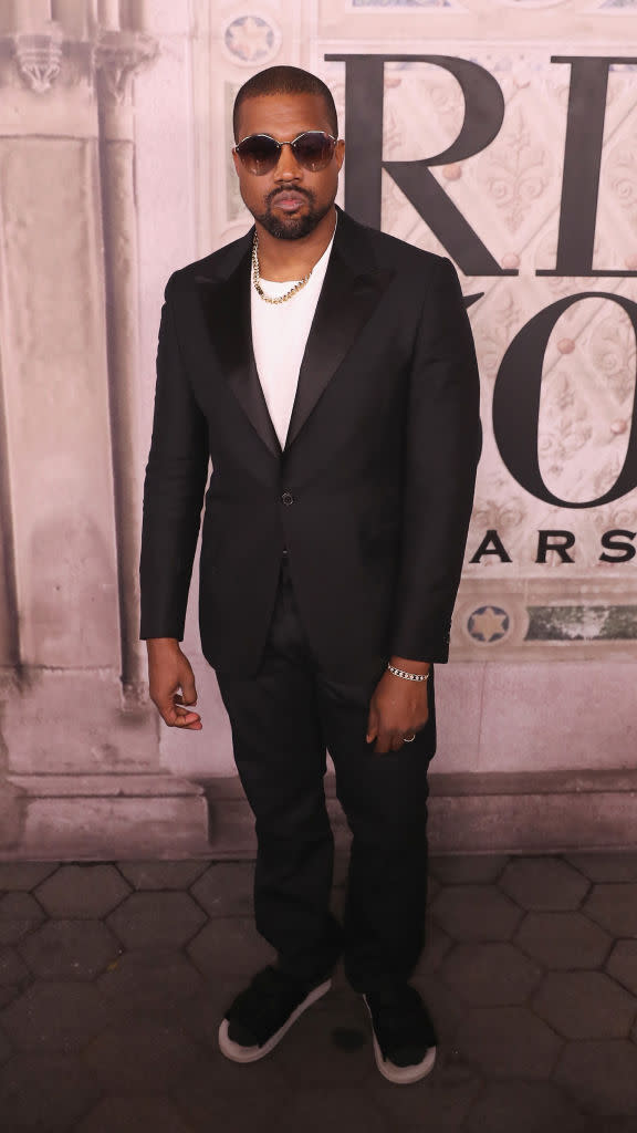 <p>Kanye West attends the Ralph Lauren 50th anniversary fashion show during New York Fashion Week at Bethesda Terrace on September 7, 2018 in New York City. (Photo: Rob Kim/Getty Images) </p>