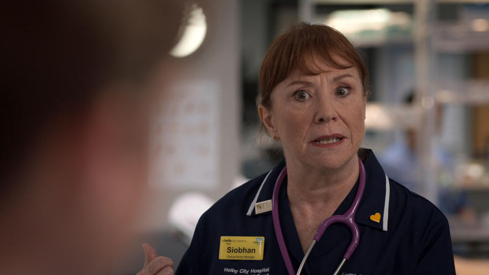  Casualty's Siobhan gives Patrick short shrift. . 