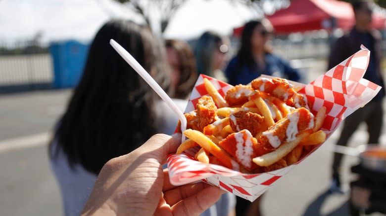 Loaded french fries at fair