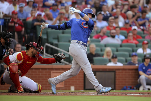 Cubs' Happ hits Cardinals catcher Contreras in head with follow-through,  then gets hit by pitch