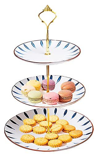 19) CofeLife 3-Tier Ceramic Cake Stand