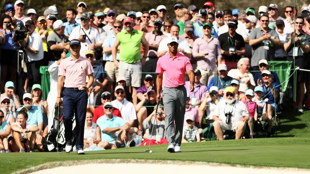 Thousands of fans followed Tiger. Image: Getty