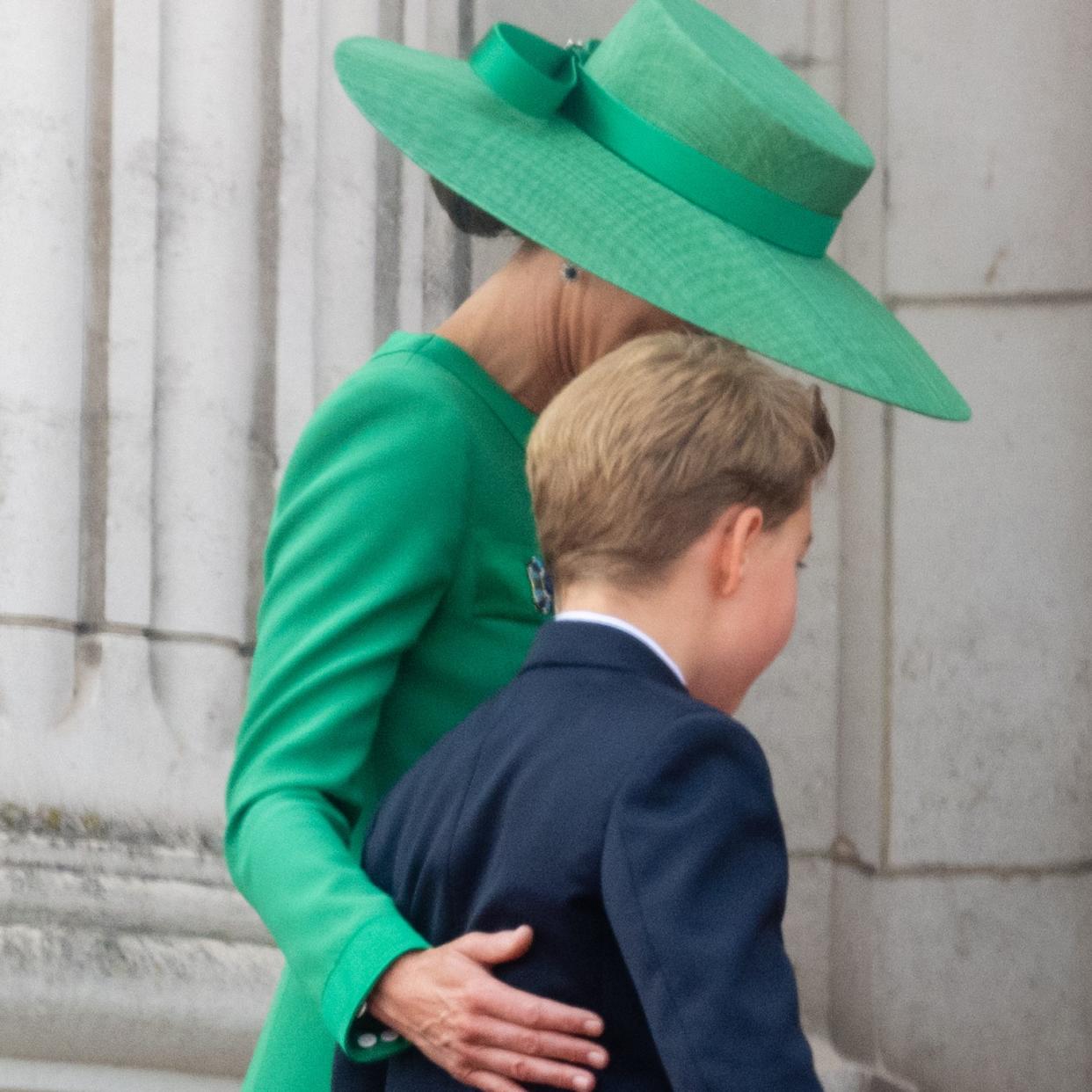  Kate Middleton pictured with her eldest child, Prince George 