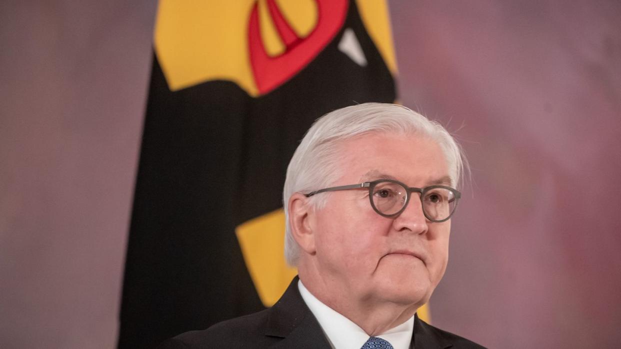 Bundespräsident Frank-Walter Steinmeier spricht bei einem Statement zu den Ereignissen um den Sturm auf das Kapitol in Washington in den USA