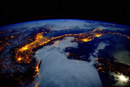 <span class="caption">Geoengineering aims to intervene in Earth's climate to fight global warming.</span> <span class="attribution"><a class="link " href="https://www.flickr.com/photos/nasa2explore/24609284564" rel="nofollow noopener" target="_blank" data-ylk="slk:NASAJohnson/Flickr;elm:context_link;itc:0;sec:content-canvas">NASAJohnson/Flickr</a>, <a class="link " href="http://creativecommons.org/licenses/by-nc/4.0/" rel="nofollow noopener" target="_blank" data-ylk="slk:CC BY-NC;elm:context_link;itc:0;sec:content-canvas">CC BY-NC</a></span>