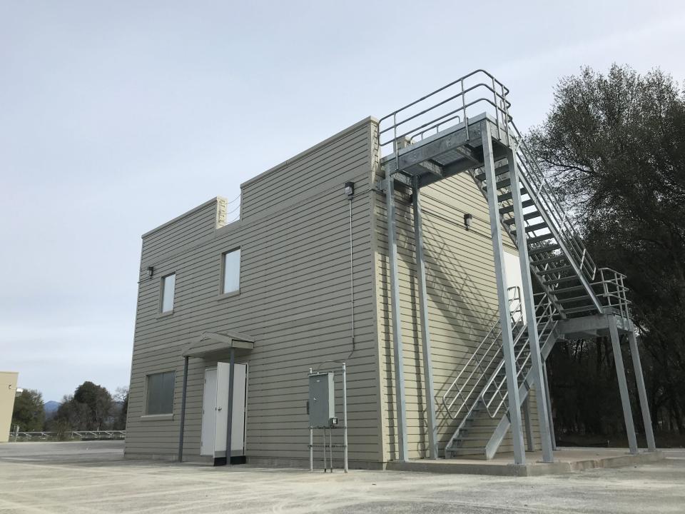 Shasta College fire academy's two new training towers.