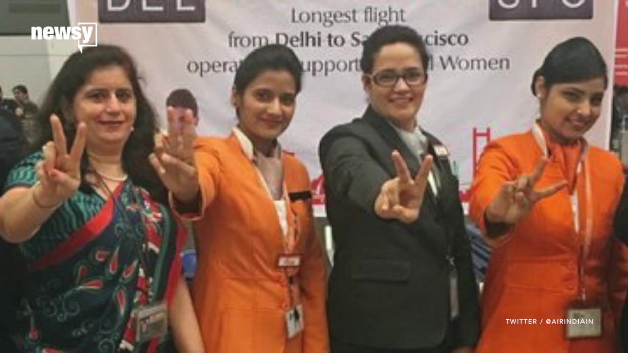 Air India Honors Women's Day With Longest Flight Crewed by Women