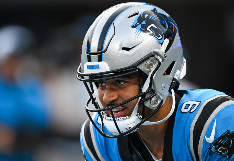 Bryce Young of the Carolina Panthers got his last preseason action on Friday night. (Photo by Grant Halverson/Getty Images)