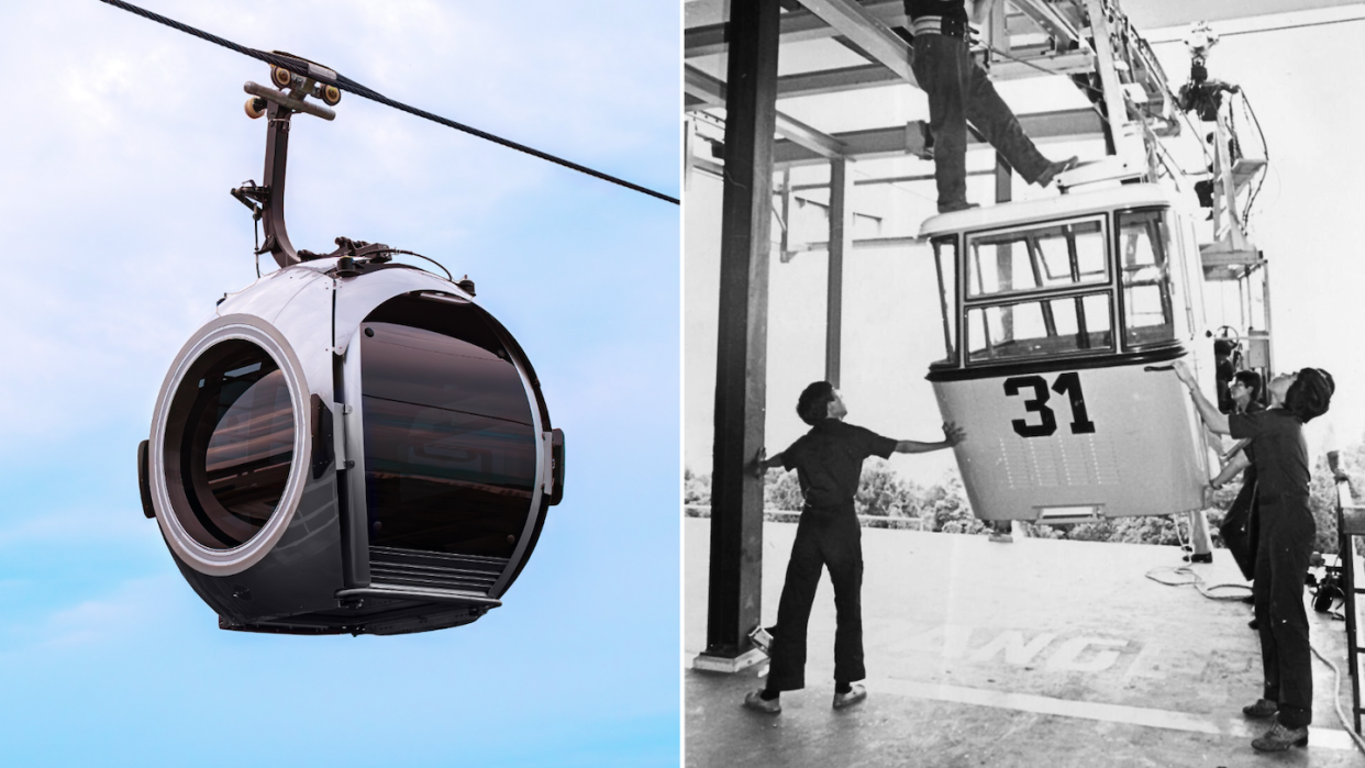 New 5th generation SkyOrb Cabins in 2024 (left) and 1st generation Singapore Cable Car (Photos: Mount Faber Leisure Group)