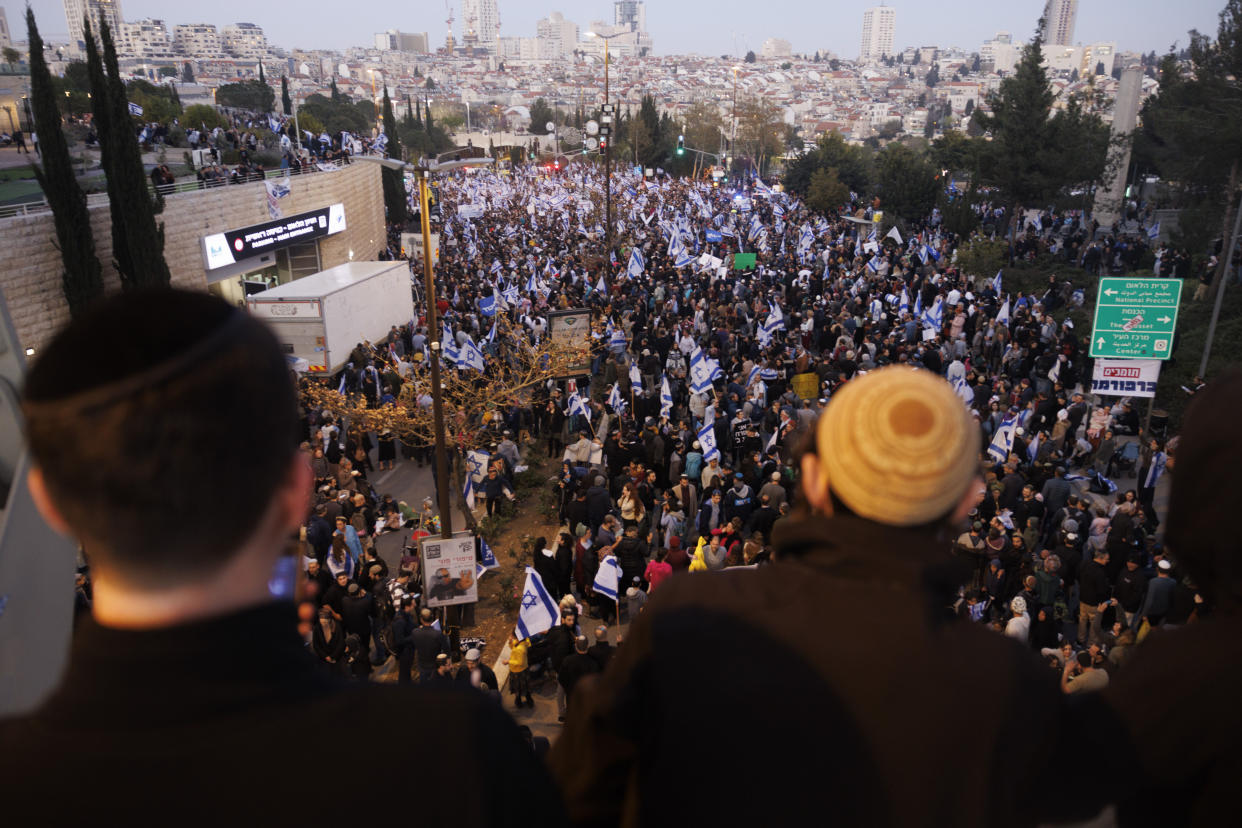 Israeli PM Netanyahu Mulls Delay to Courts Overhaul as Protests Rock Israel (Kobi Wolf / Bloomberg via Getty Images)